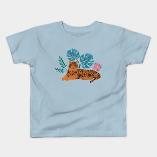 Tropical Jungle Tiger Kids T-Shirt